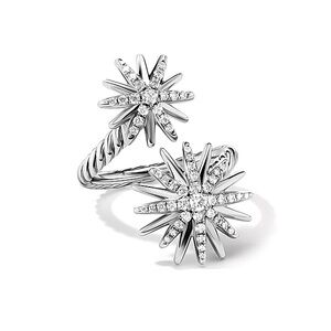David Yurman Starburst Bypass Ring with Pave Diamonds